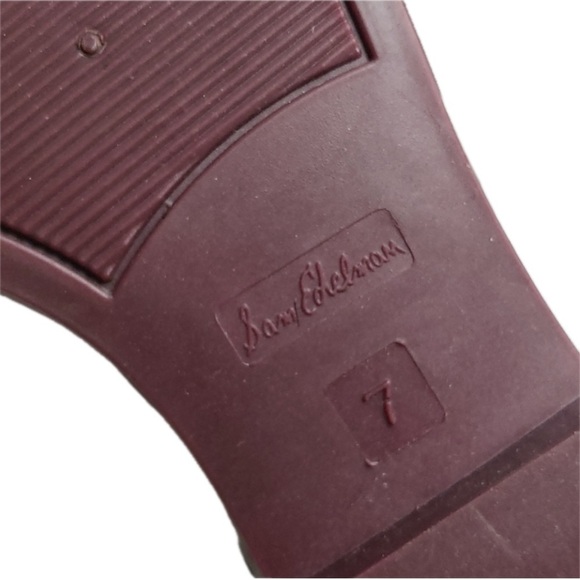 SAM EDELMAN TINSLEY Chelsea Rain Bootie Eggplant Purple Waterproof Size  7 - Picture 6 of 7